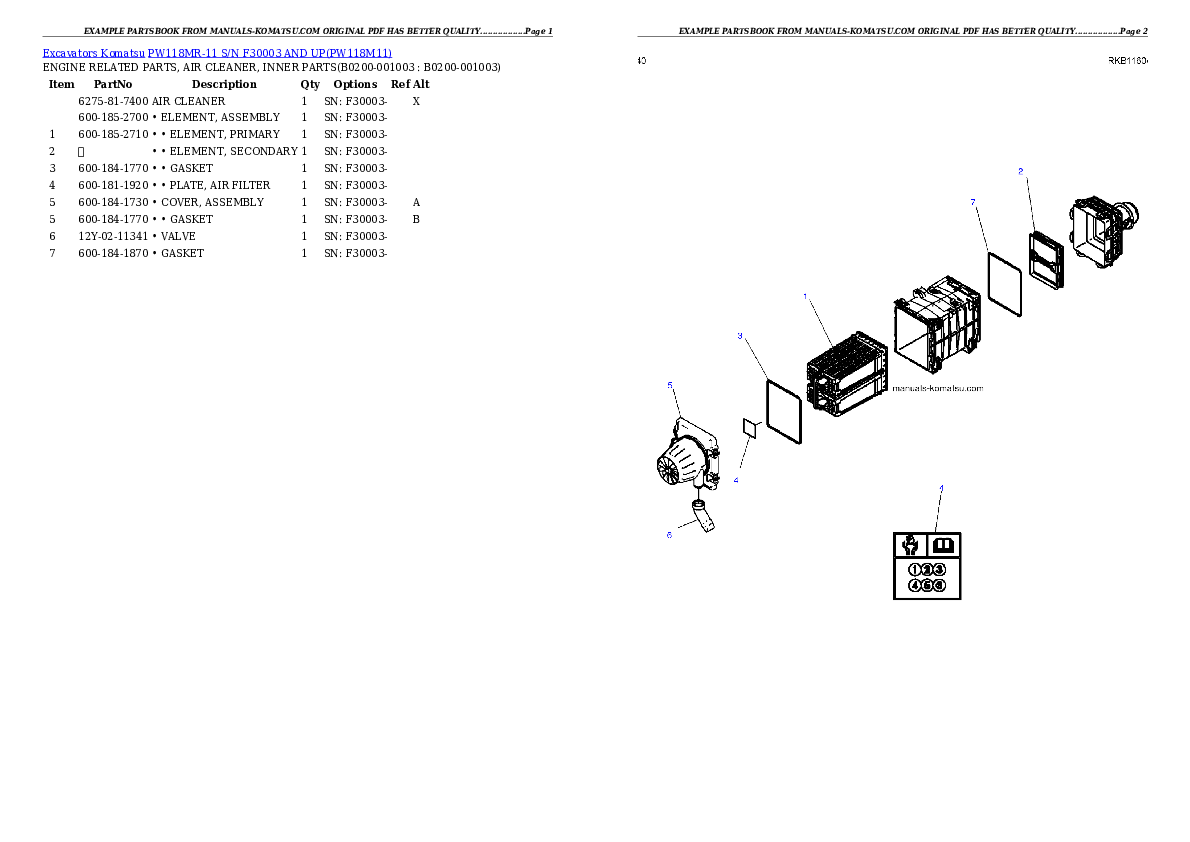 Protected: PW118MR-11 S/N F30003 AND UP Partsbook