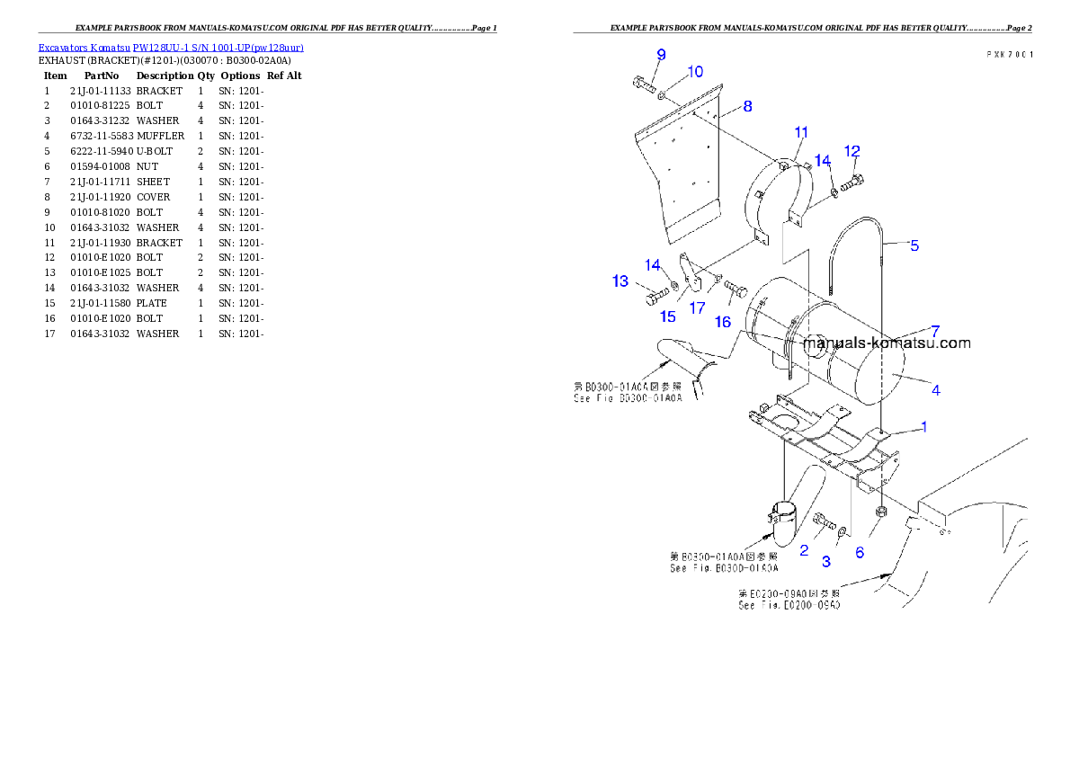Protected: PW128UU-1 S/N 1001-UP Partsbook