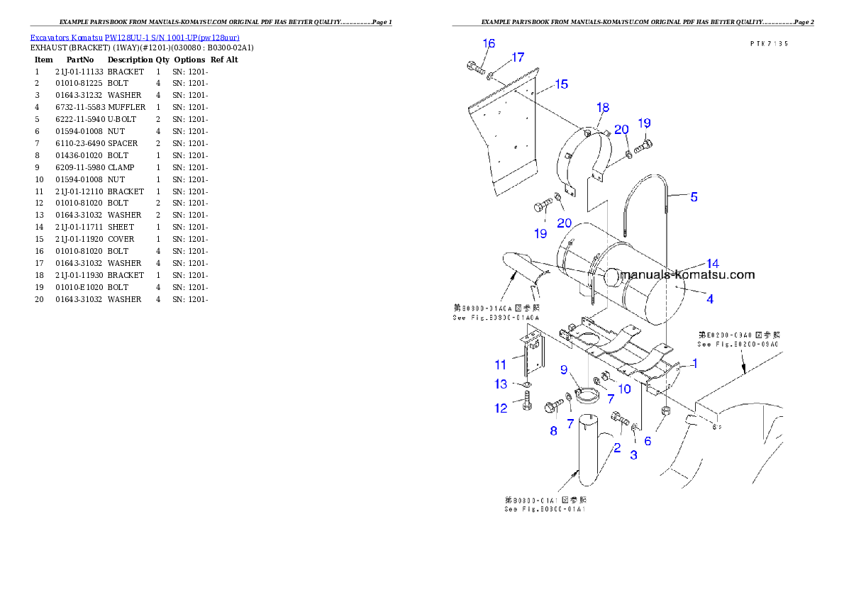 Protected: PW128UU-1 S/N 1001-UP Partsbook