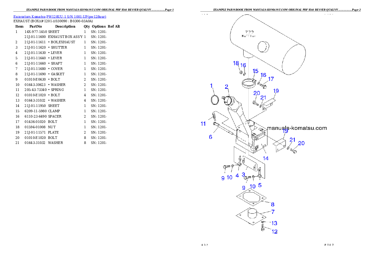 Protected: PW128UU-1 S/N 1001-UP Partsbook