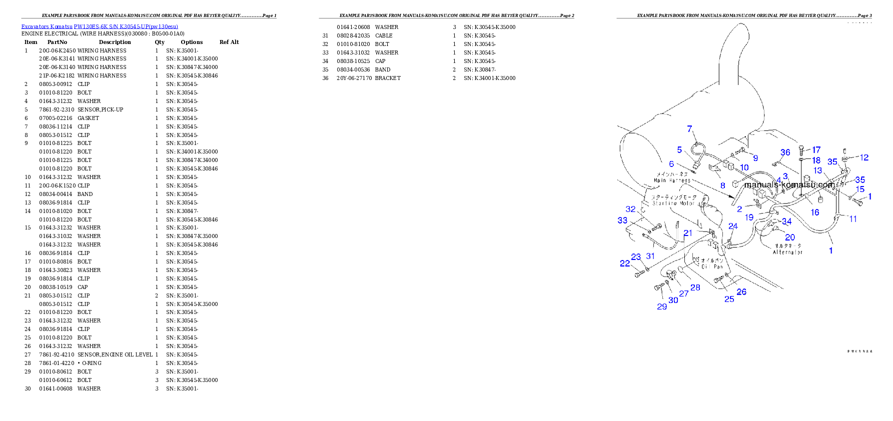 Protected: PW130ES-6K S/N K30545-UP Partsbook