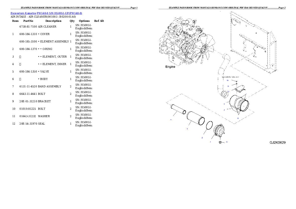 Protected: PW148-8 S/N H50051-UP Partsbook