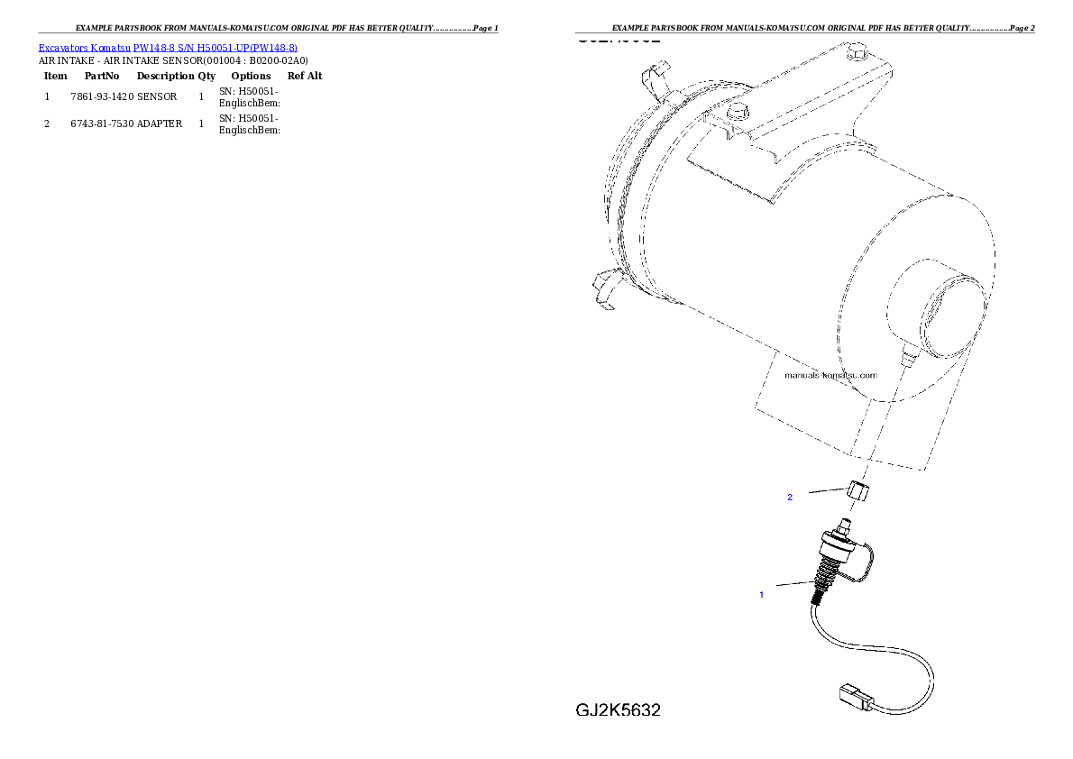 Protected: PW148-8 S/N H50051-UP Partsbook