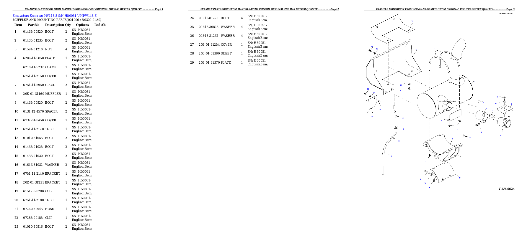 Protected: PW148-8 S/N H50051-UP Partsbook