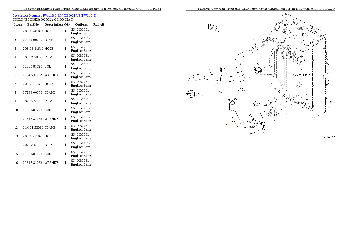 Protected: PW148-8 S/N H50051-UP Partsbook