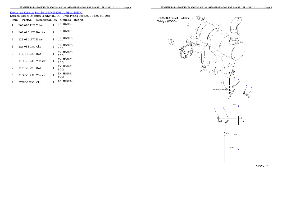 Protected: PW148-10 S/N H52051-UP Partsbook