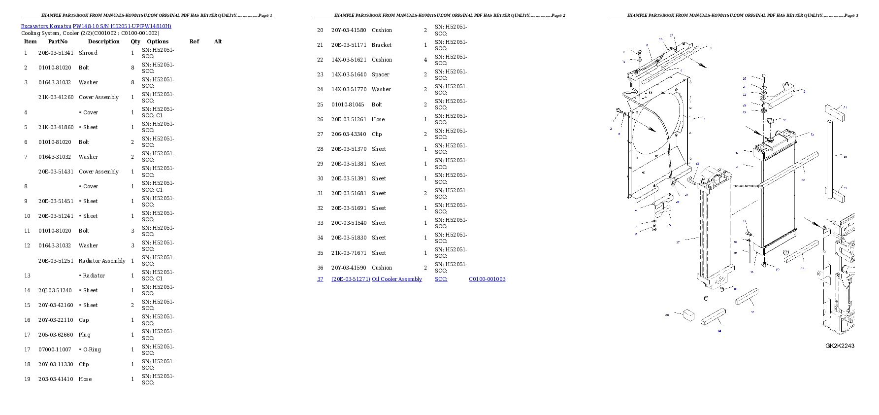 Protected: PW148-10 S/N H52051-UP Partsbook