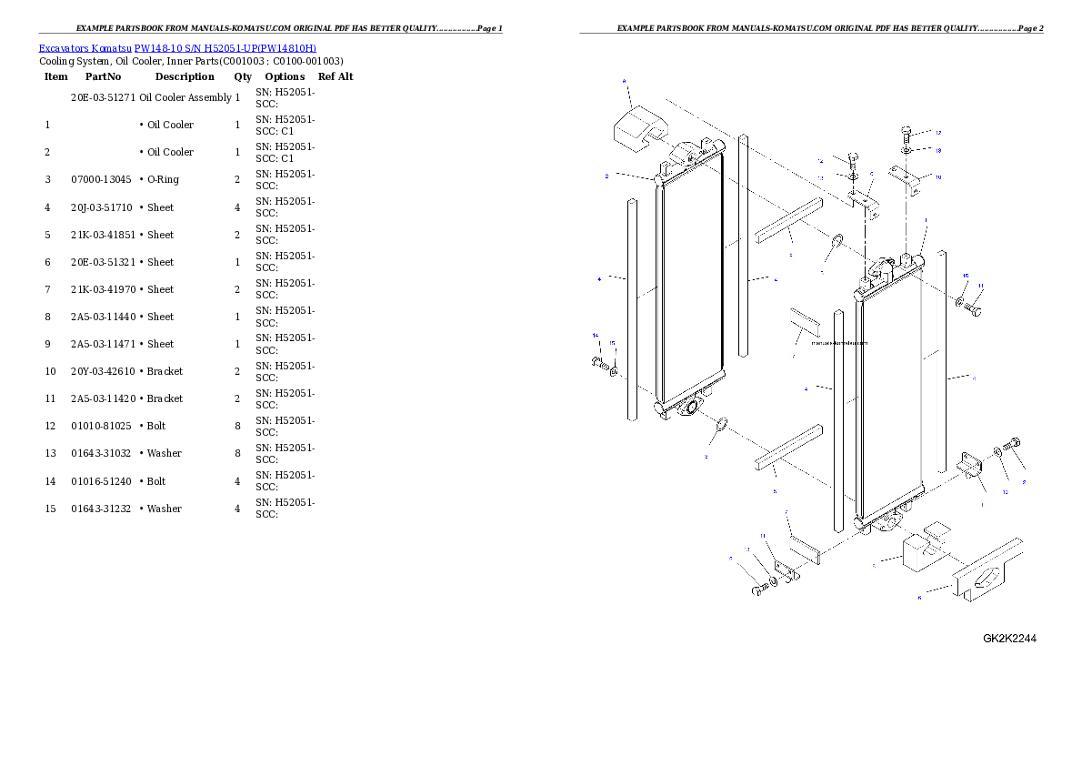 Protected: PW148-10 S/N H52051-UP Partsbook