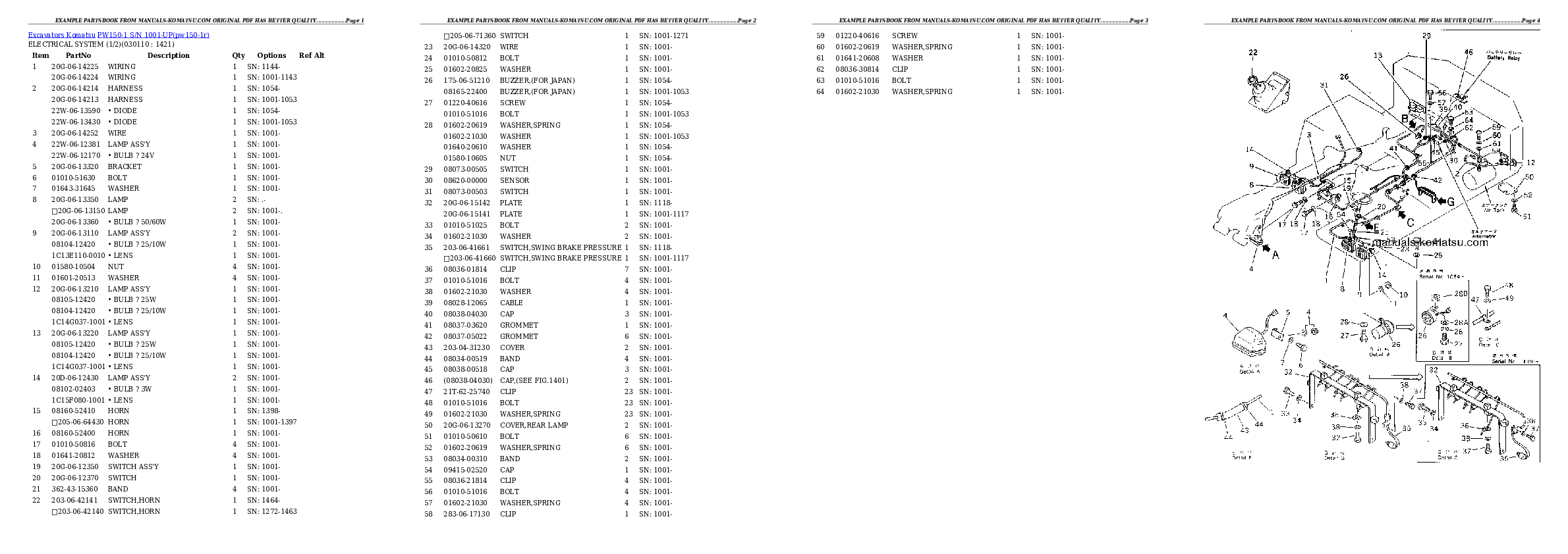 Protected: PW150-1 S/N 1001-UP Partsbook