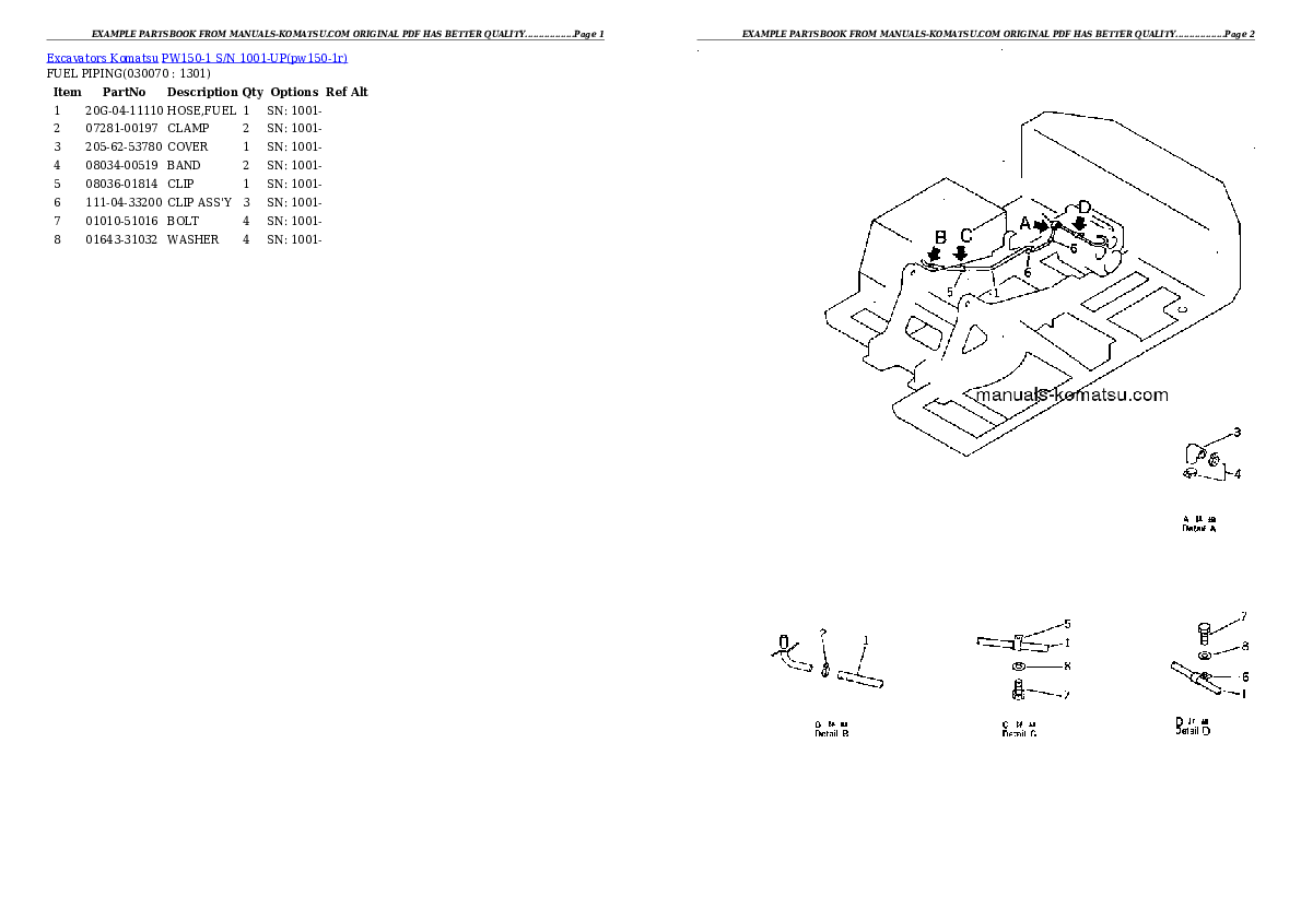 Protected: PW150-1 S/N 1001-UP Partsbook