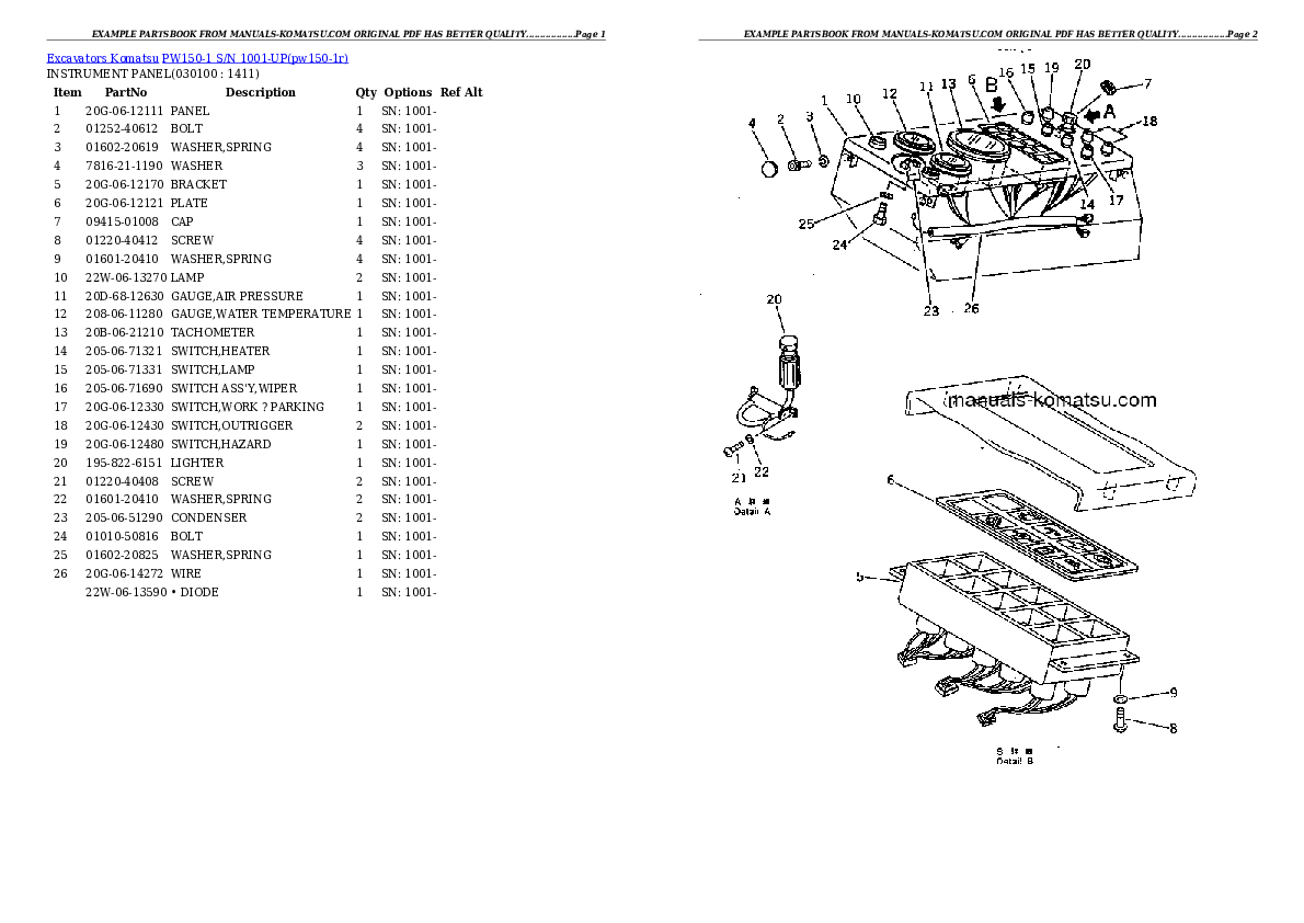 Protected: PW150-1 S/N 1001-UP Partsbook
