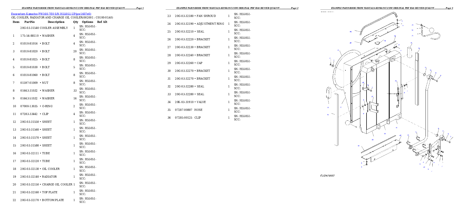Protected: PW160-7E0 S/N H55051-UP Partsbook