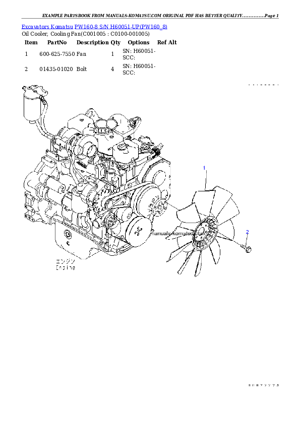 Protected: PW160-8 S/N H60051-UP Partsbook