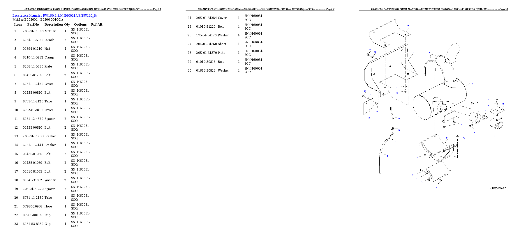 Protected: PW160-8 S/N H60051-UP Partsbook