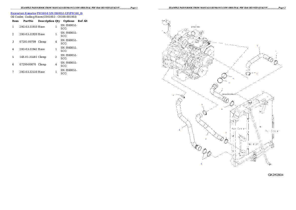 Protected: PW160-8 S/N H60051-UP Partsbook