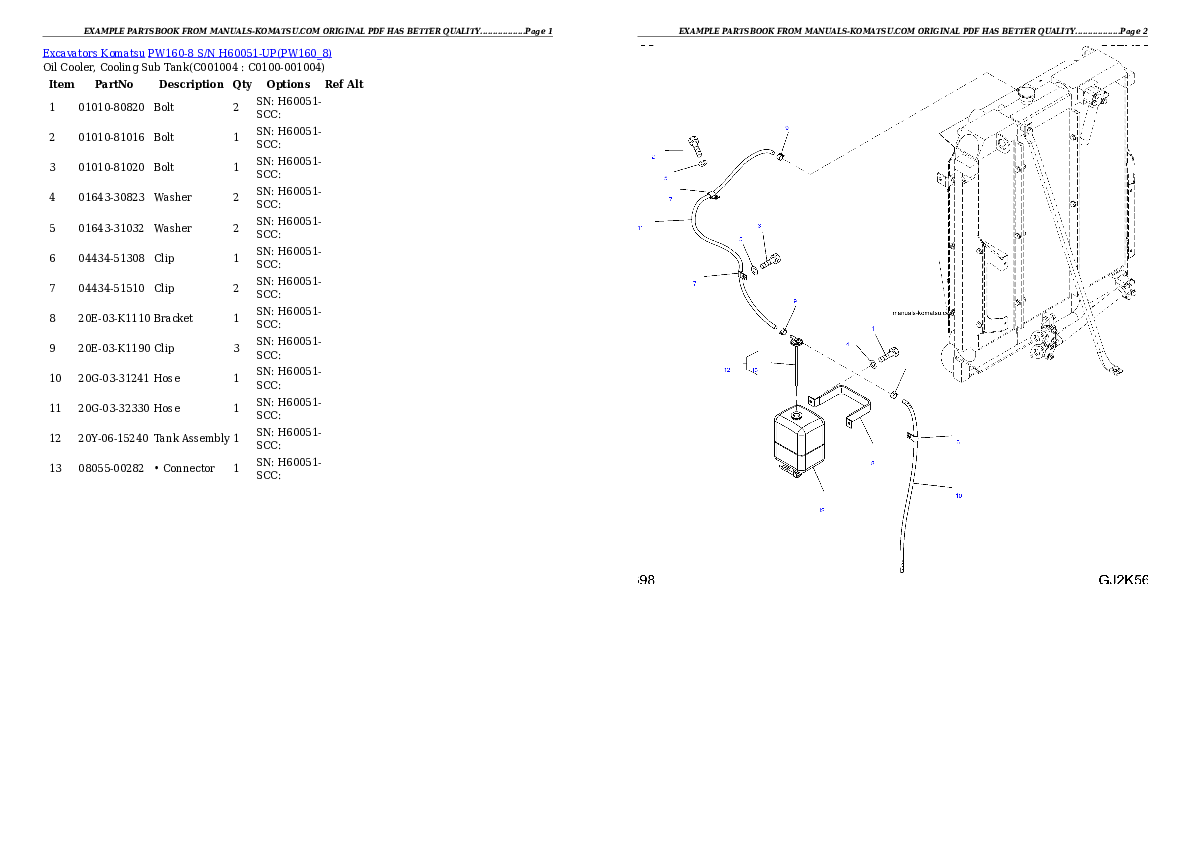 Protected: PW160-8 S/N H60051-UP Partsbook