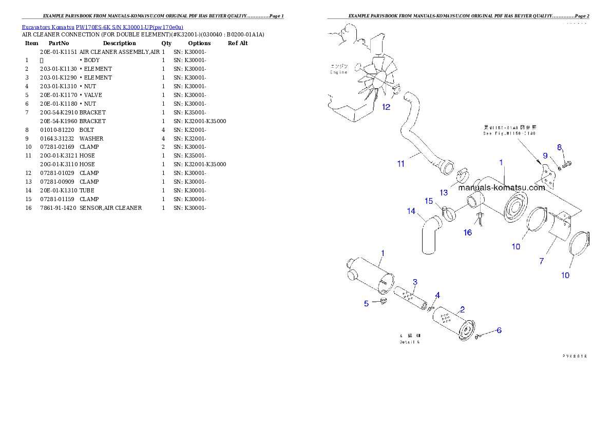 Protected: PW170ES-6K S/N K30001-UP Partsbook