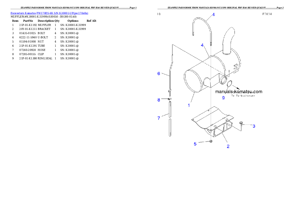 Protected: PW170ES-6K S/N K30001-UP Partsbook
