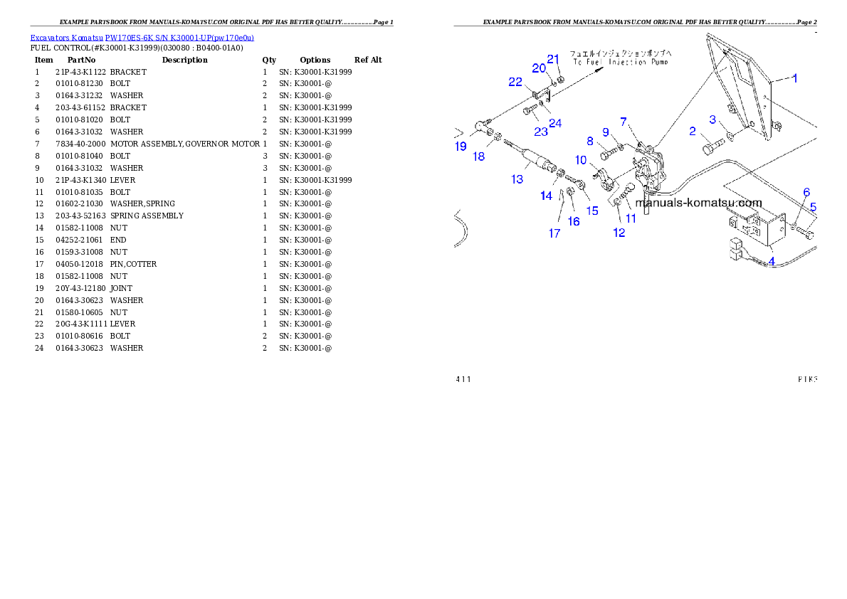 Protected: PW170ES-6K S/N K30001-UP Partsbook