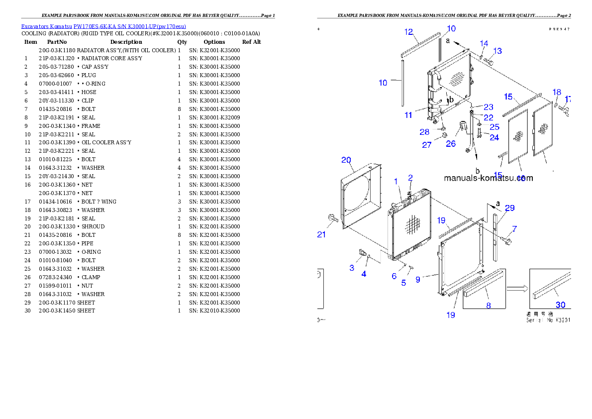 Protected: PW170ES-6K-KA S/N K30001-UP Partsbook