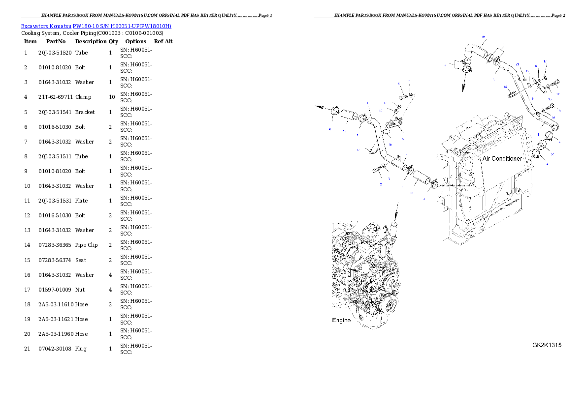 Protected: PW180-10 S/N H60051-UP Partsbook