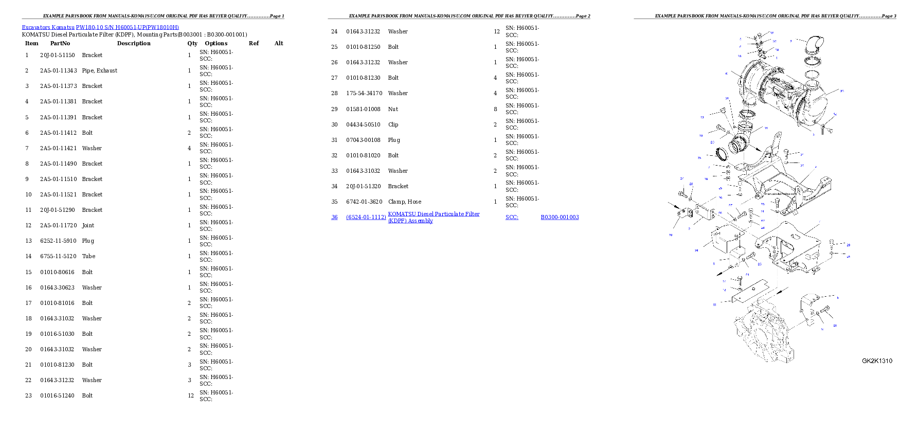 Protected: PW180-10 S/N H60051-UP Partsbook