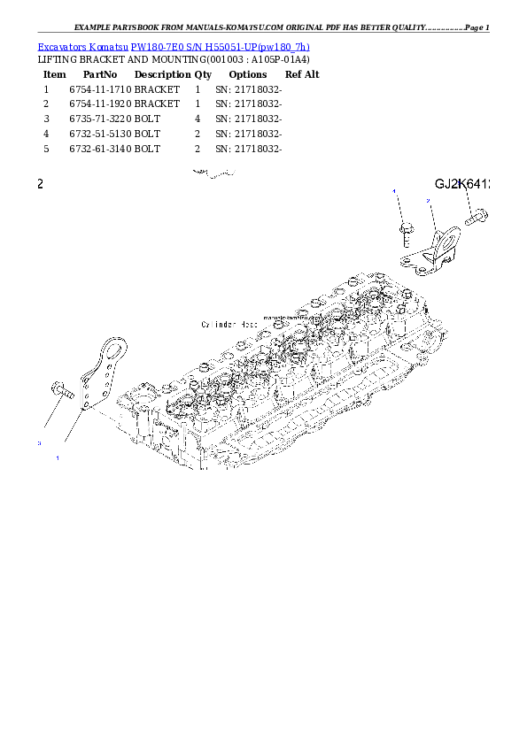 Protected: PW180-7E0 S/N H55051-UP Partsbook
