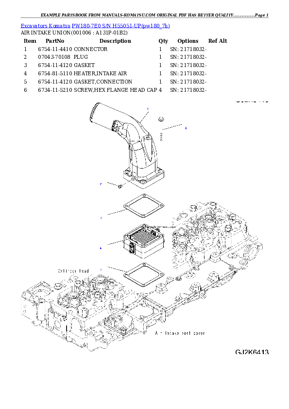 Protected: PW180-7E0 S/N H55051-UP Partsbook