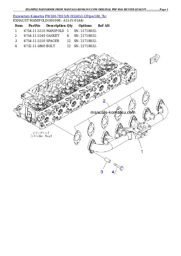 Protected: PW180-7E0 S/N H55051-UP Partsbook