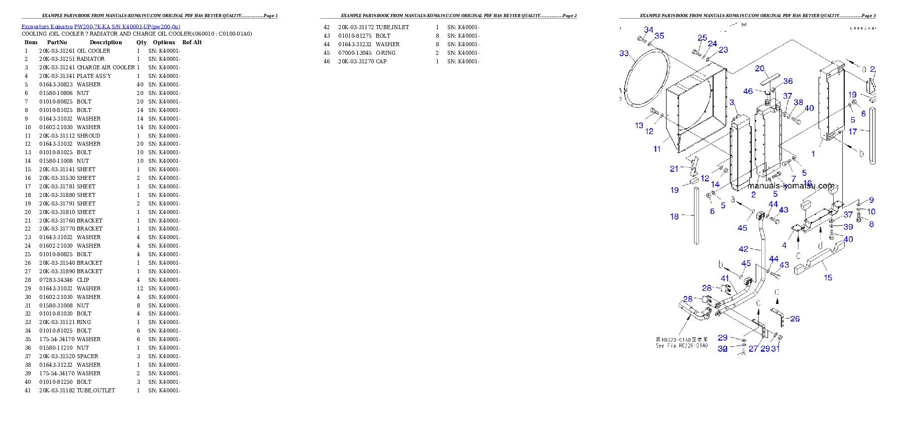 Protected: PW200-7K-KA S/N K40001-UP Partsbook