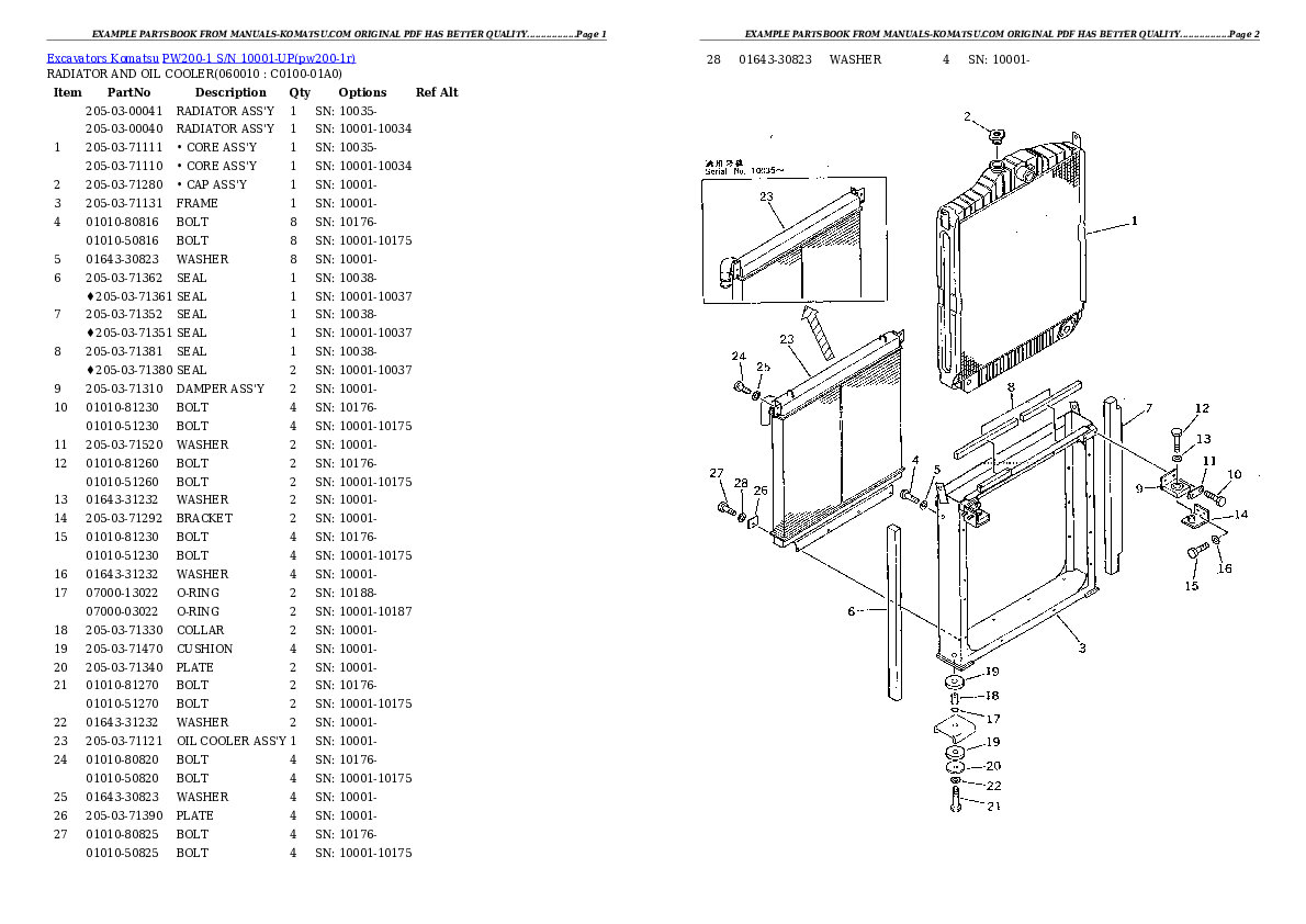 Protected: PW200-1 S/N 10001-UP Partsbook
