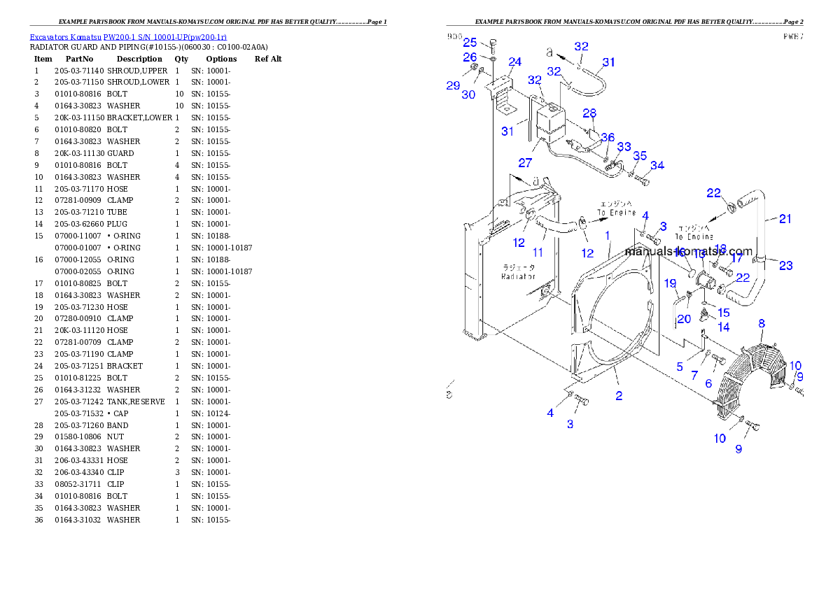Protected: PW200-1 S/N 10001-UP Partsbook