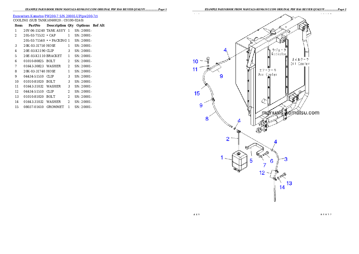 Protected: PW200-7 S/N 20001-UP Partsbook