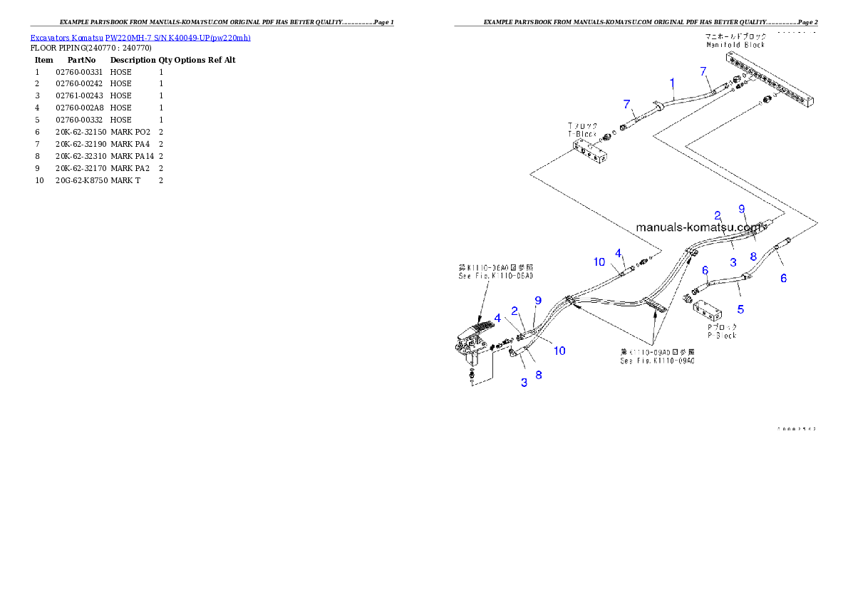 Protected: PW220MH-7 S/N K40049-UP Partsbook
