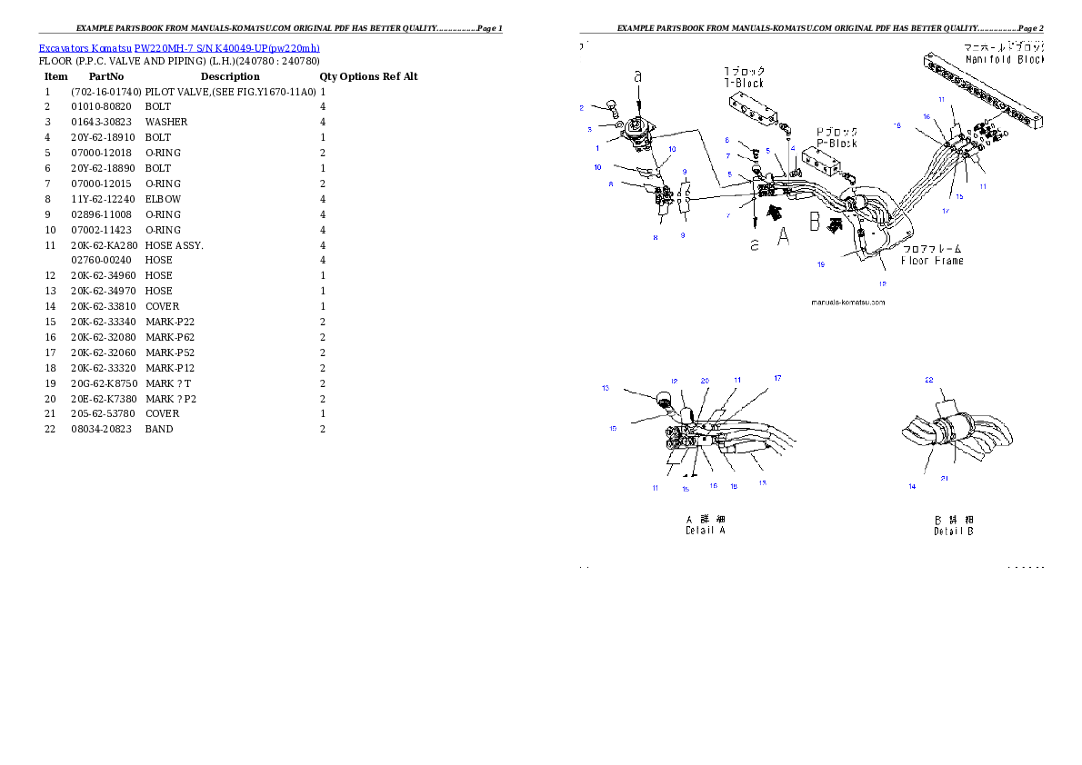 Protected: PW220MH-7 S/N K40049-UP Partsbook