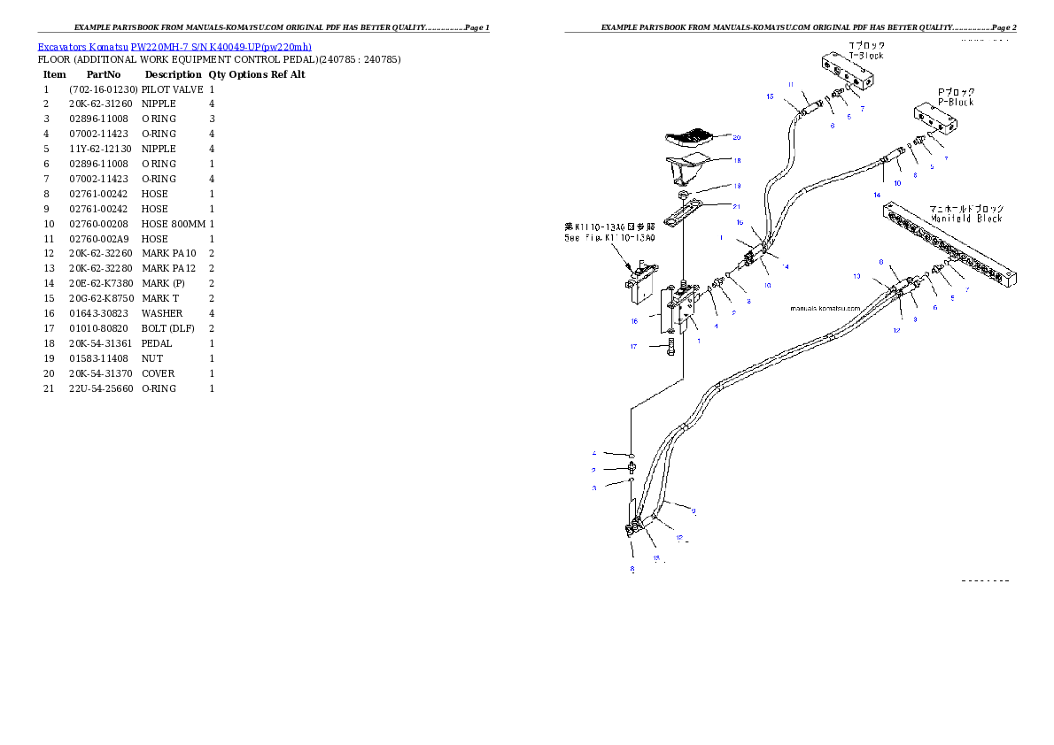 Protected: PW220MH-7 S/N K40049-UP Partsbook