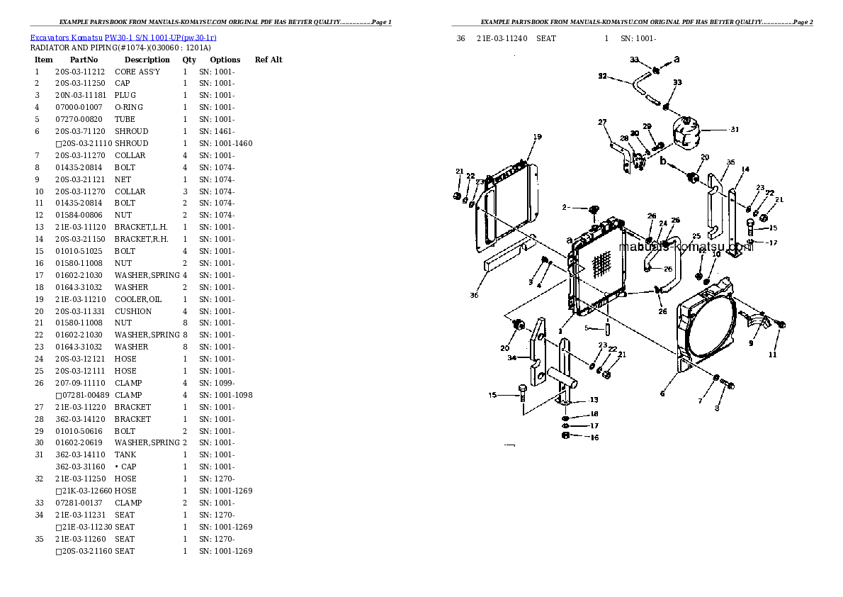 Protected: PW30-1 S/N 1001-UP Partsbook