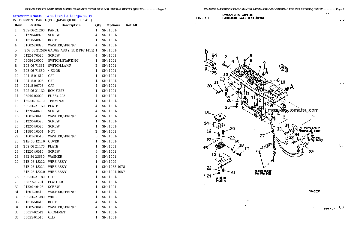 Protected: PW30-1 S/N 1001-UP Partsbook