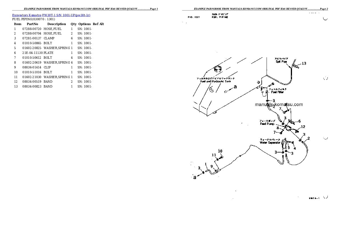 Protected: PW30T-1 S/N 1001-UP Partsbook