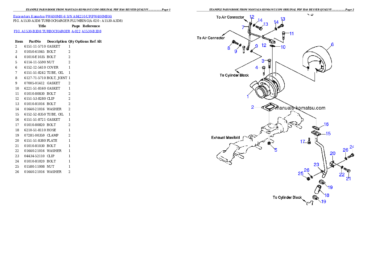 Protected: PW400MH-6 S/N A84210-UP Partsbook