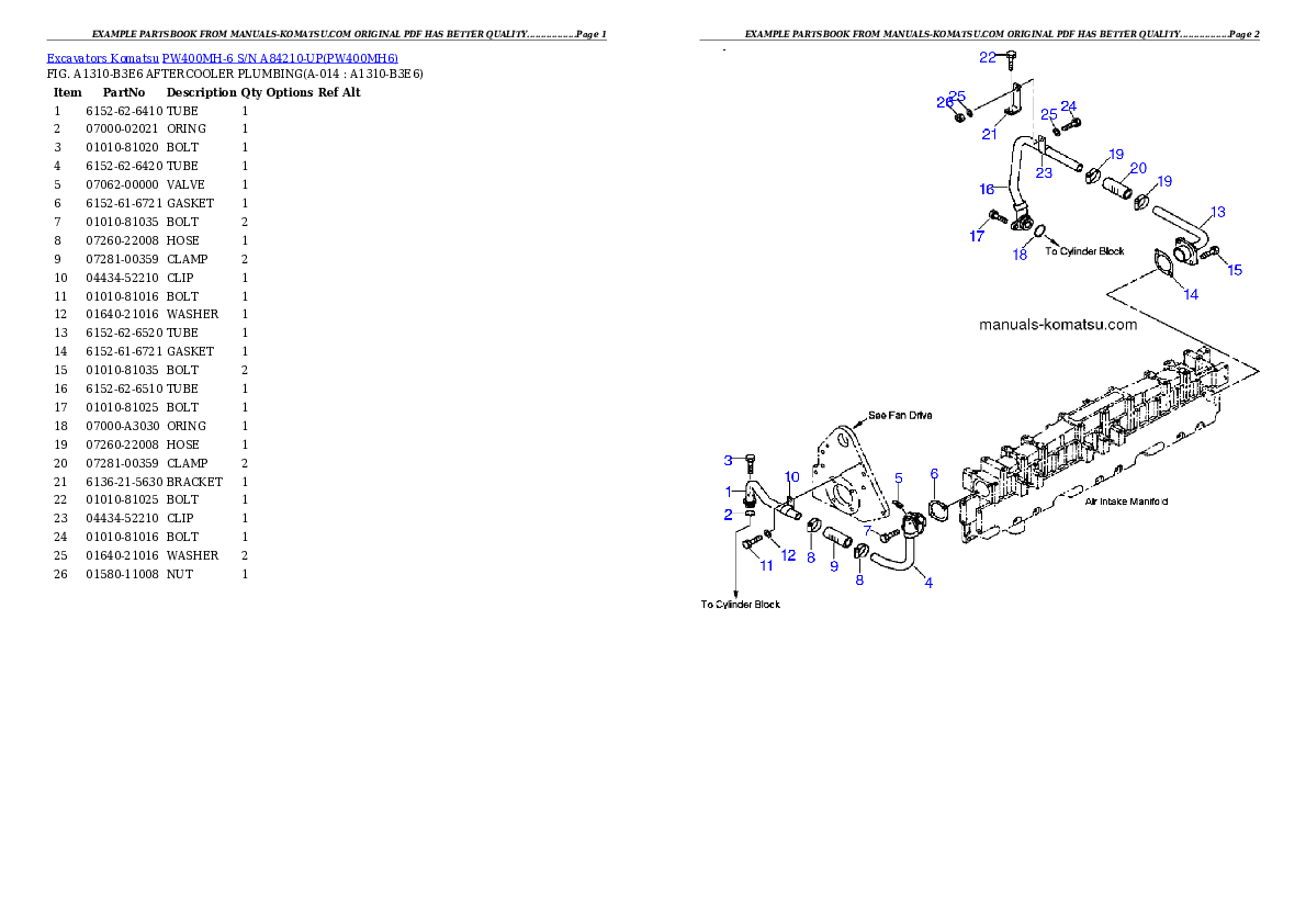 Protected: PW400MH-6 S/N A84210-UP Partsbook