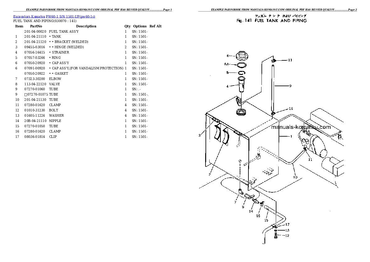 Protected: PW60-1 S/N 1501-UP Partsbook