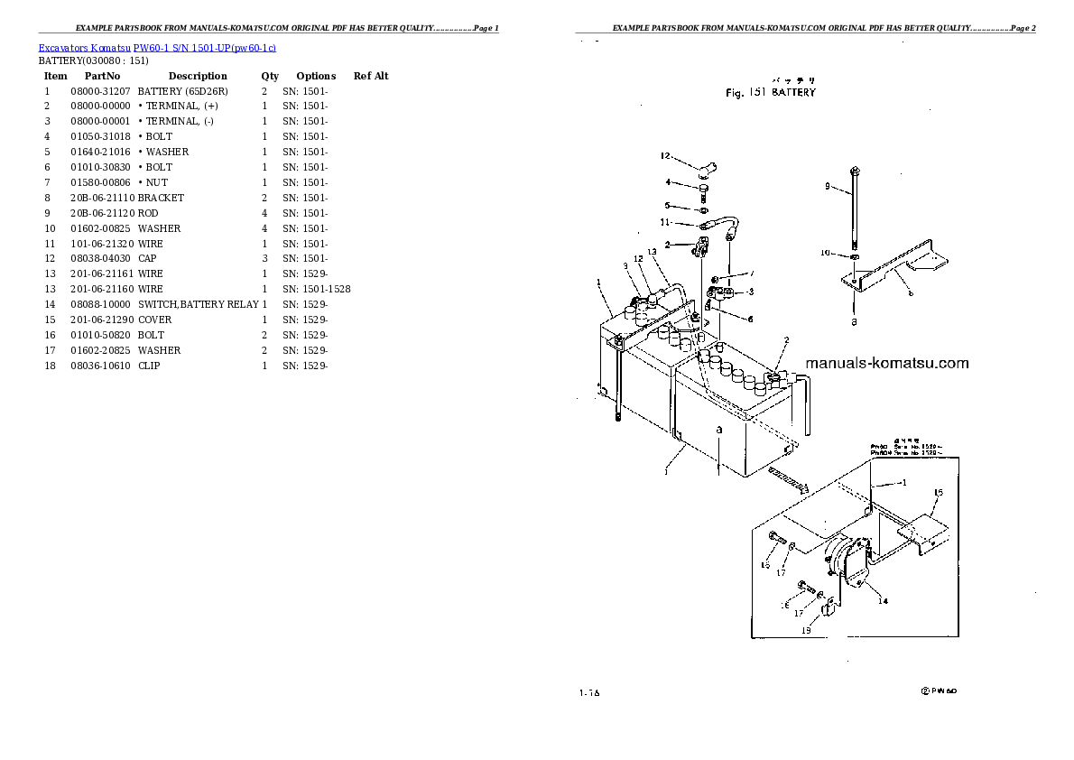 Protected: PW60-1 S/N 1501-UP Partsbook