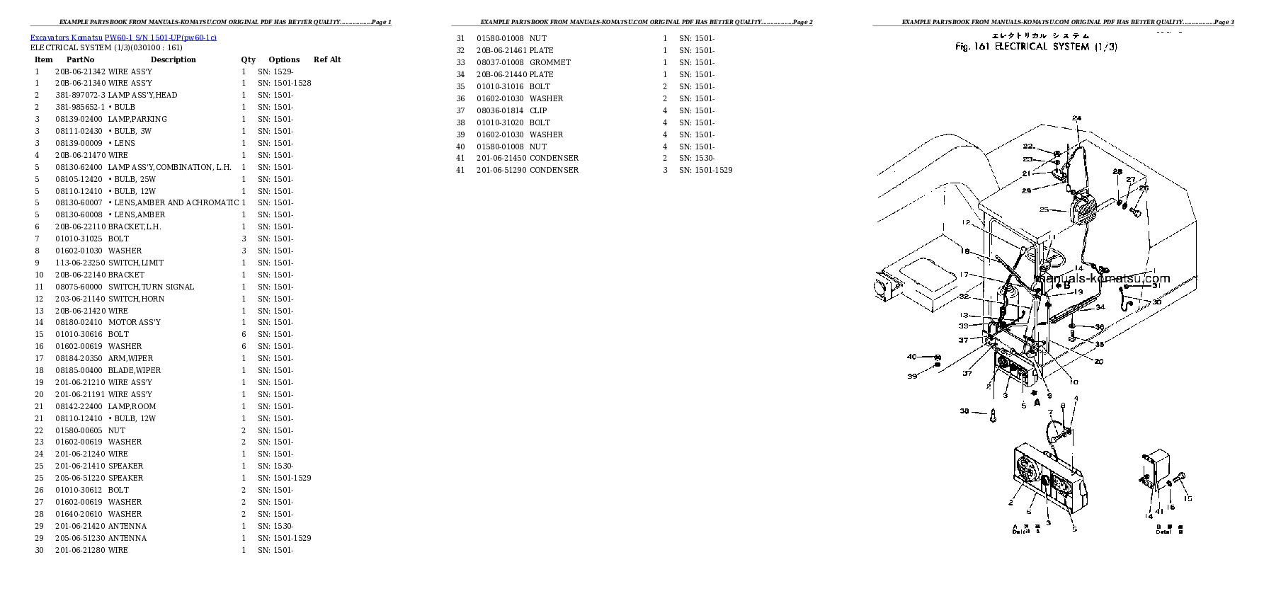 Protected: PW60-1 S/N 1501-UP Partsbook