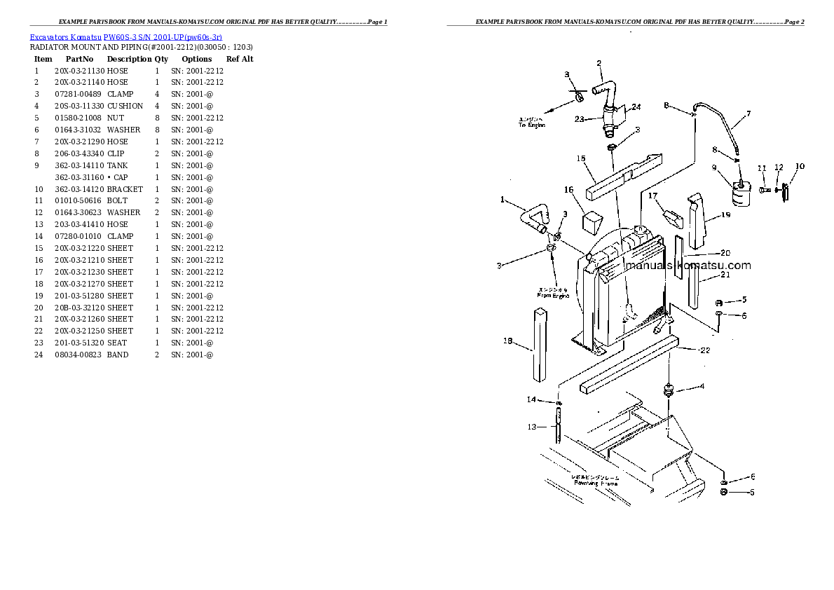 Protected: PW60S-3 S/N 2001-UP Partsbook