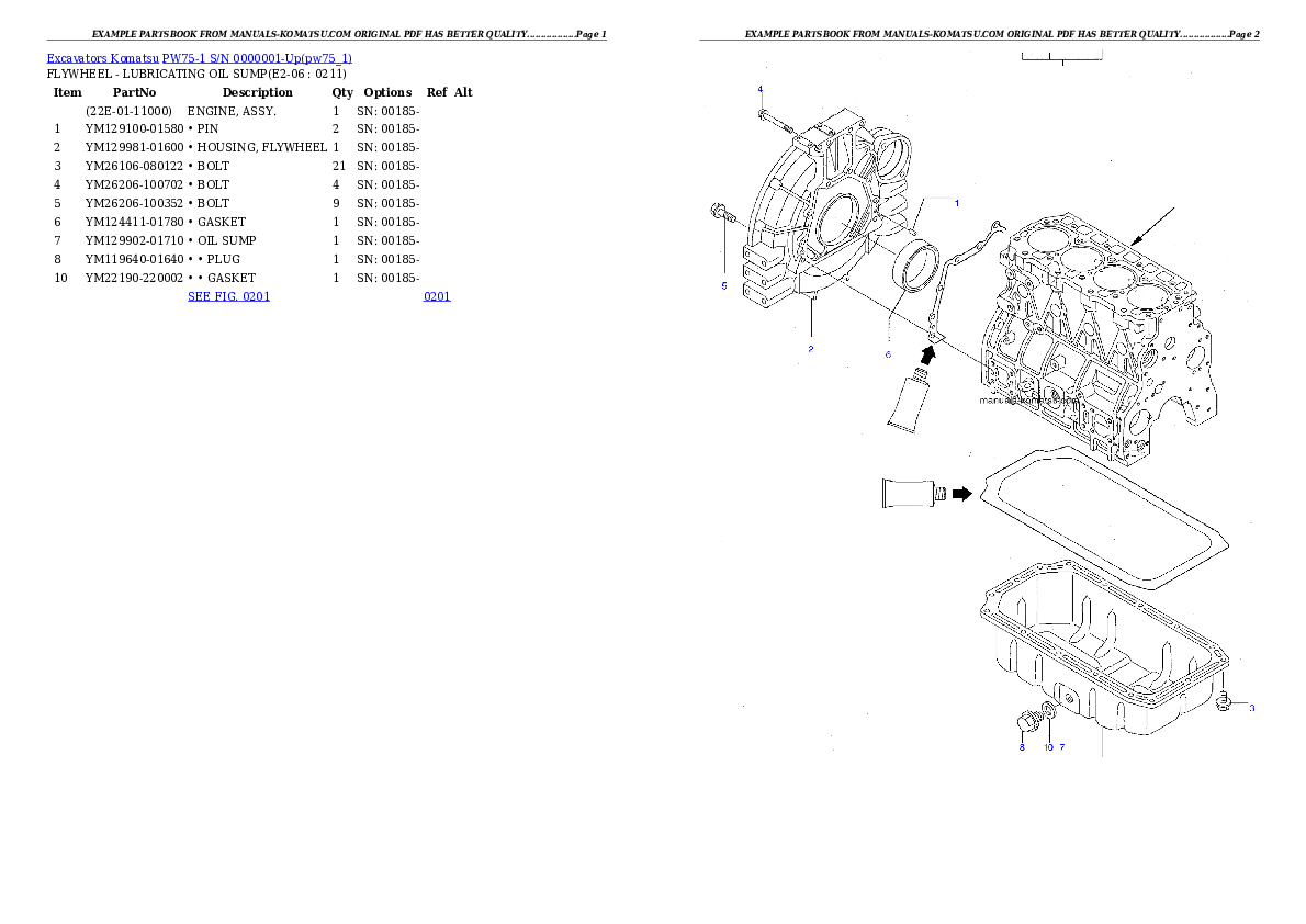 Protected: PW75-1 S/N 0000001-Up Partsbook