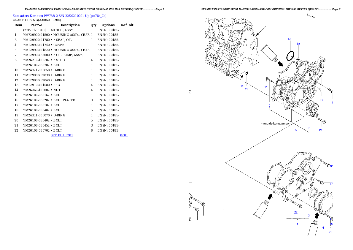 Protected: PW75R-2 S/N 22E0210001-Up Partsbook