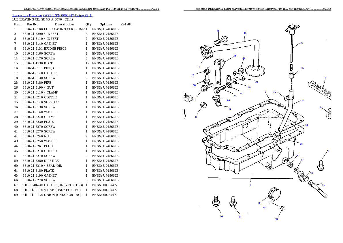 Protected: PW95-1  S/N 0005747-Up Partsbook
