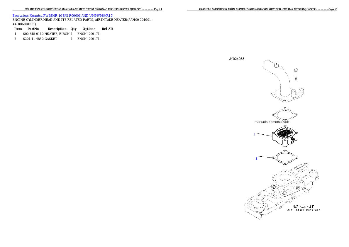 Protected: PW98MR-10 S/N F00003 AND UP Partsbook