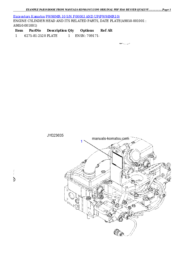 Protected: PW98MR-10 S/N F00003 AND UP Partsbook